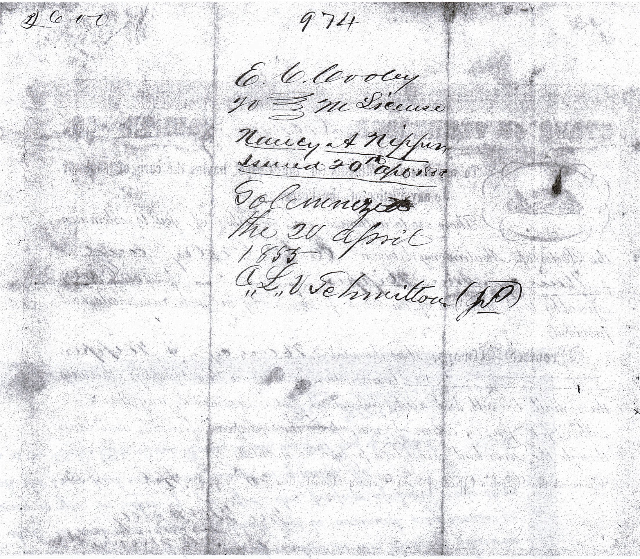 E_C_Cooley_to_Nancy_Ann_Nipper_marriage_license_20_April_1855_back.jpg